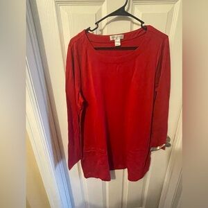 Christopher and Banks Red tunic with pockets